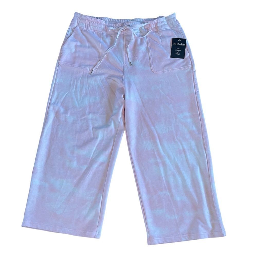 Zac & Rachel Rose Bud Tie Dye Wide Leg Pants - size L